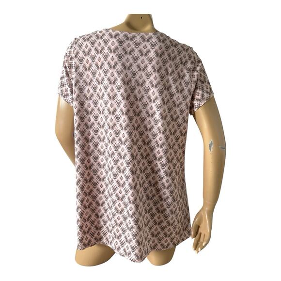 J JILL Pure Jill Womens Petite Size PL Short Sleeve Pima Elliptical Tee T Shirt - Picture 4 of 6